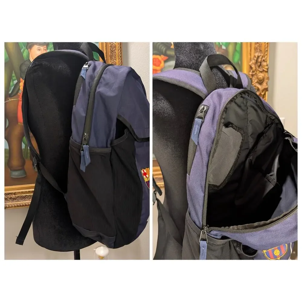 Nike FC Barcelona Shield Soccer Backpack Navy Blue Sports Utility School Bag 8